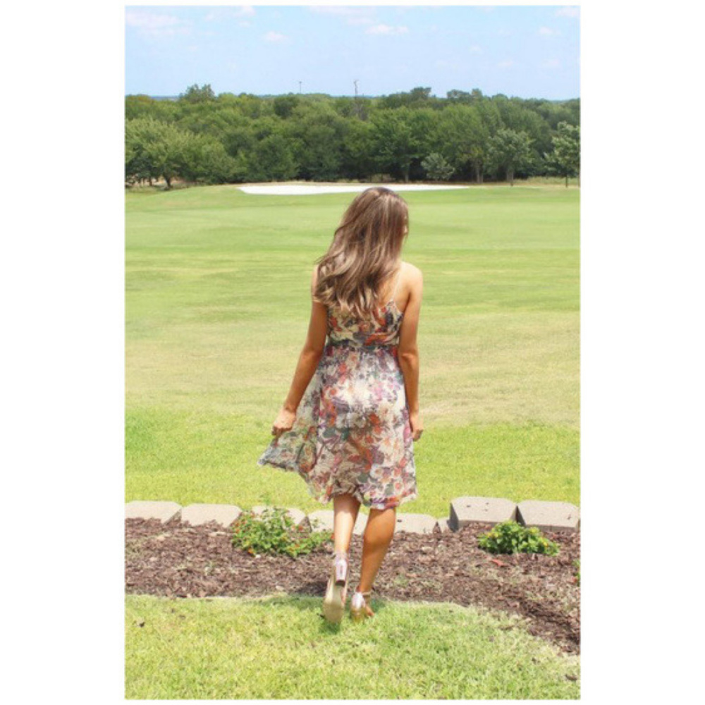 Anthropologie Maeve Floral Pink Boho Spring Summer Sun Church Garden Party Dress